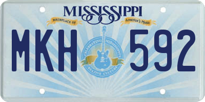 MS license plate MKH592