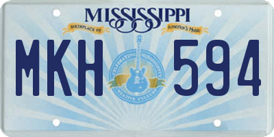 MS license plate MKH594