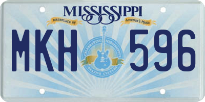 MS license plate MKH596