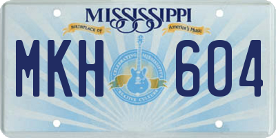 MS license plate MKH604