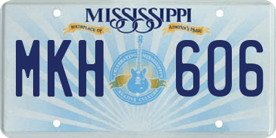 MS license plate MKH606