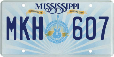 MS license plate MKH607