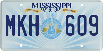 MS license plate MKH609