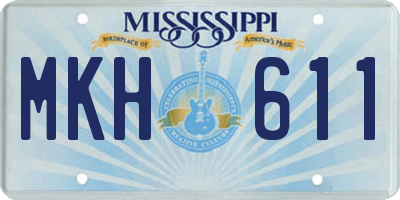 MS license plate MKH611