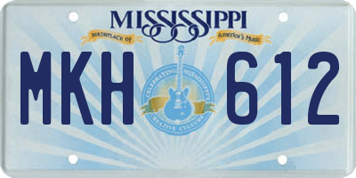 MS license plate MKH612