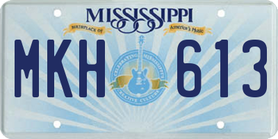 MS license plate MKH613