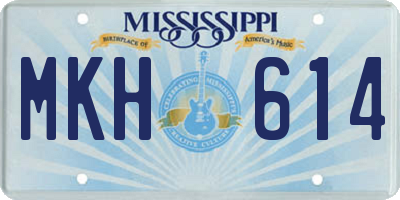MS license plate MKH614