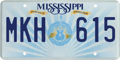 MS license plate MKH615