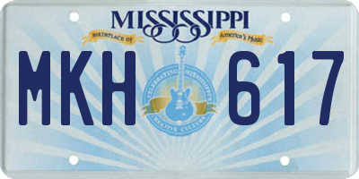MS license plate MKH617