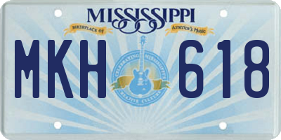 MS license plate MKH618