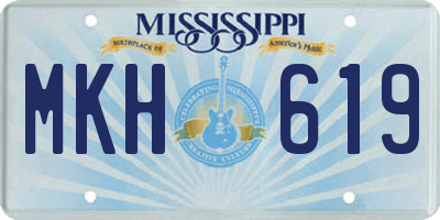 MS license plate MKH619