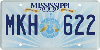 MS license plate MKH622