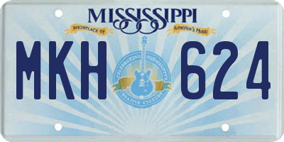 MS license plate MKH624