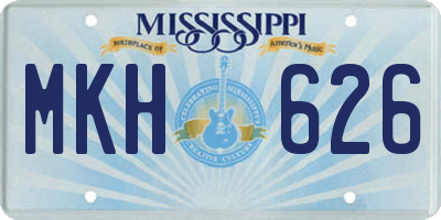 MS license plate MKH626