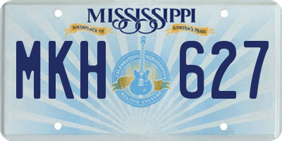 MS license plate MKH627