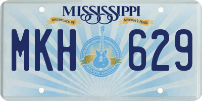 MS license plate MKH629