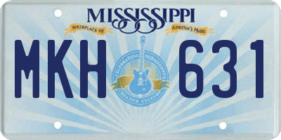 MS license plate MKH631