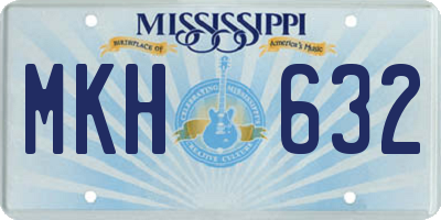 MS license plate MKH632