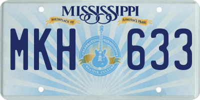 MS license plate MKH633
