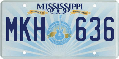 MS license plate MKH636