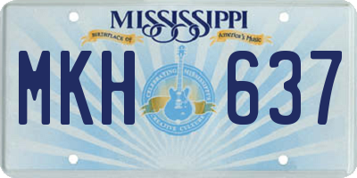 MS license plate MKH637