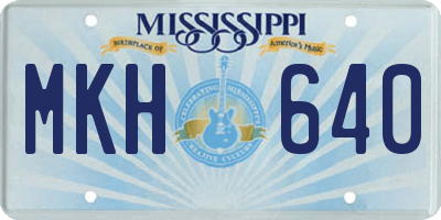MS license plate MKH640