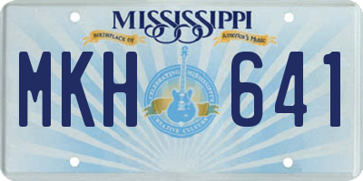 MS license plate MKH641