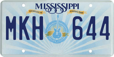 MS license plate MKH644