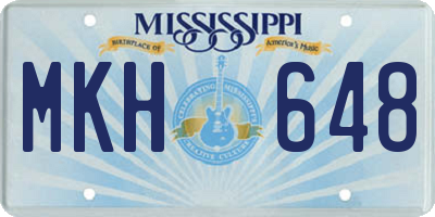 MS license plate MKH648