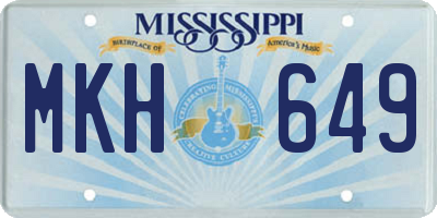 MS license plate MKH649