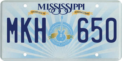 MS license plate MKH650