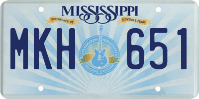 MS license plate MKH651