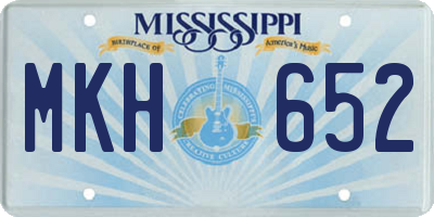 MS license plate MKH652