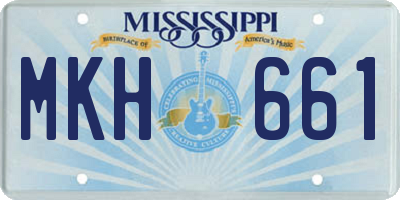 MS license plate MKH661
