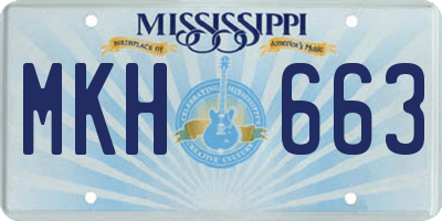 MS license plate MKH663