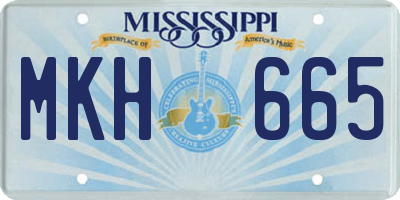 MS license plate MKH665