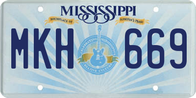 MS license plate MKH669