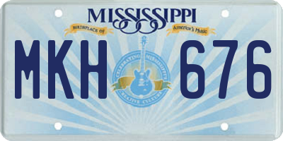 MS license plate MKH676