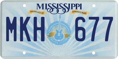 MS license plate MKH677