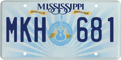 MS license plate MKH681