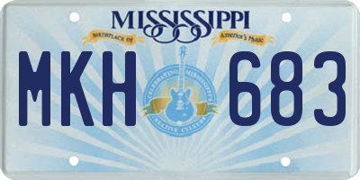 MS license plate MKH683