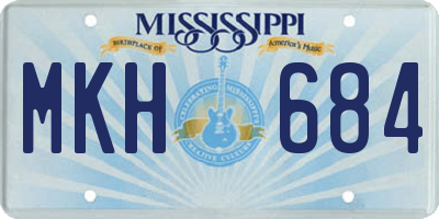 MS license plate MKH684