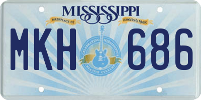 MS license plate MKH686