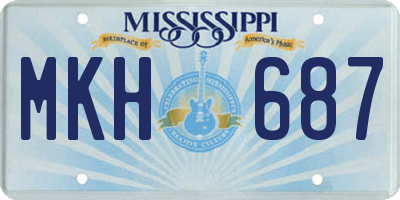 MS license plate MKH687