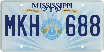 MS license plate MKH688