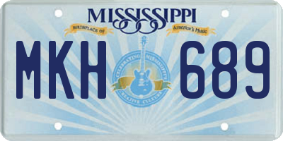 MS license plate MKH689