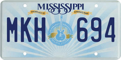 MS license plate MKH694