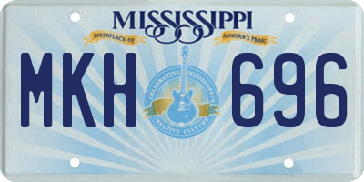 MS license plate MKH696