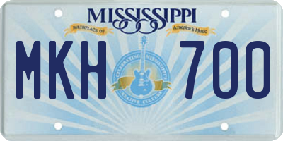 MS license plate MKH700