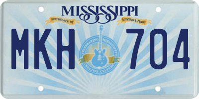 MS license plate MKH704
